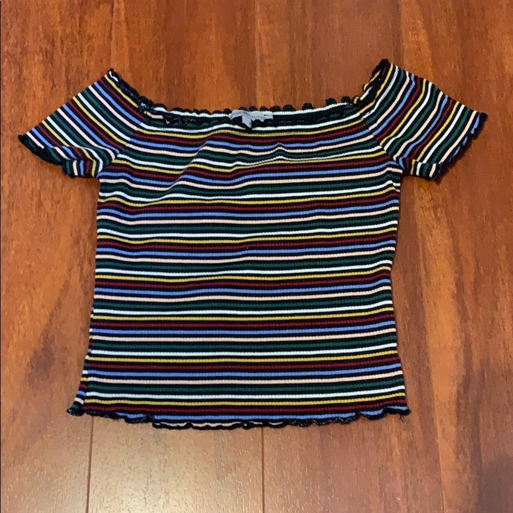 Charlotte russe ruffle off the shoulder top